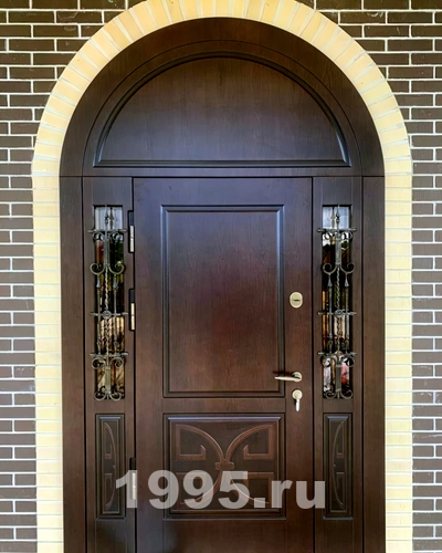 Арочная дверь с МДФ шпон
