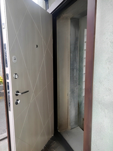 Дверь с МДФ, фото внутренней стороны
