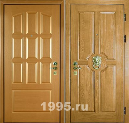 Элитные металлические входные двери массив
