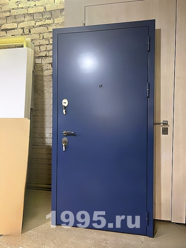 Синяя порошковая дверь