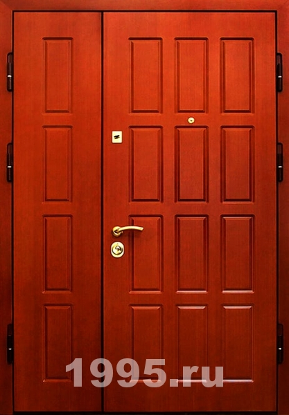 Полуторопольная тамбурная дверь с МДФ