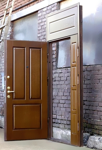 Дверь МДФ с верхней вставкой 2 створки