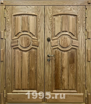 Филенчатая дверь с МДФ 2 створки