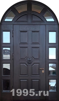 Дверь МДФ арочного типа с остекленными вставками