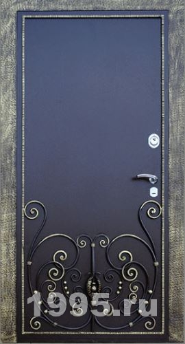 Железные двери с ковкой и порошком