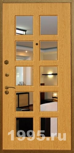 Квартирные металлические двери с зеркалом