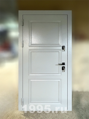 Белая металлобагетная дверь