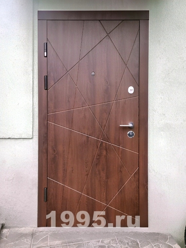 Дверь с МДФ, фото внешней стороны