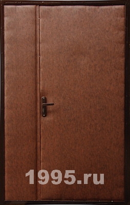 Двустворчатая дверь с отделкой ламинатом и винилискожей №2