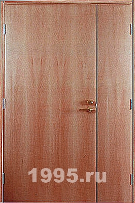 Двустворчатая дверь с отделкой ламинатом с двух сторон №4