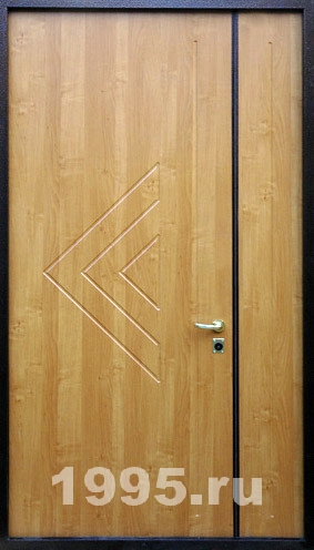 Двустворчатая дверь с отделкой МДФ-ПВХ с двух сторон №13