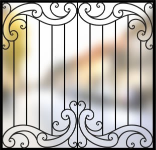 Сварная решетка на окно «Барокко»