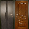 Металлические двери в коттедж с МДФ