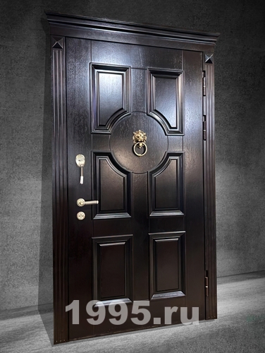 Филенчатая дверь с отделкой МДФ шпон