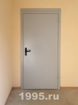 Однопольная дверь серого цвета