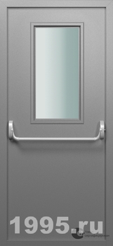 Огнестойкая однопольная дверь со стеклопакетом №7