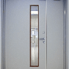 Двустворчатая техническая дверь со стеклопакетом