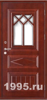 Входная дверь из массива с зеркалом
