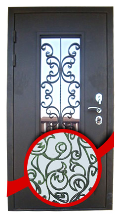 Металлические двери с элементами ковки
